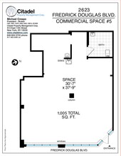 2619-2623 Frederick Douglass blvd, New York, NY à louer Plan de site– Image 1 sur 1
