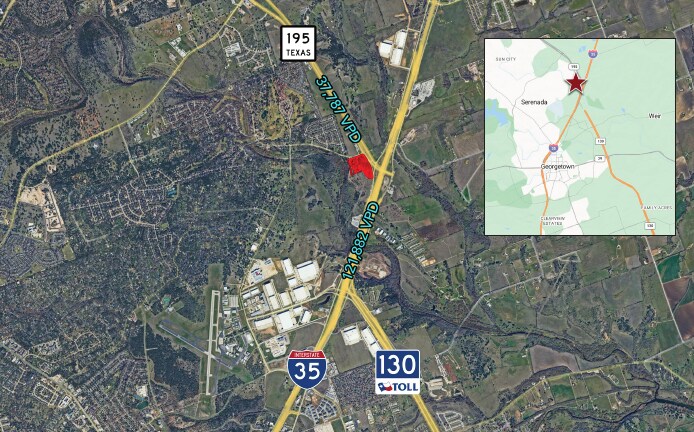 IH 35 & SH 195, Georgetown, TX à vendre - Aérien – Image 2 sur 2