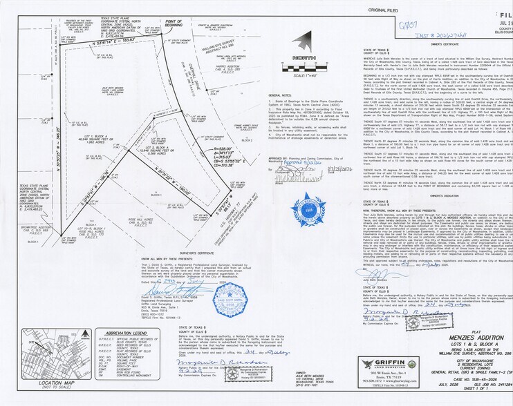 TBD North Highway 77 Hwy, Waxahachie, TX à vendre - Plan cadastral – Image 2 sur 3