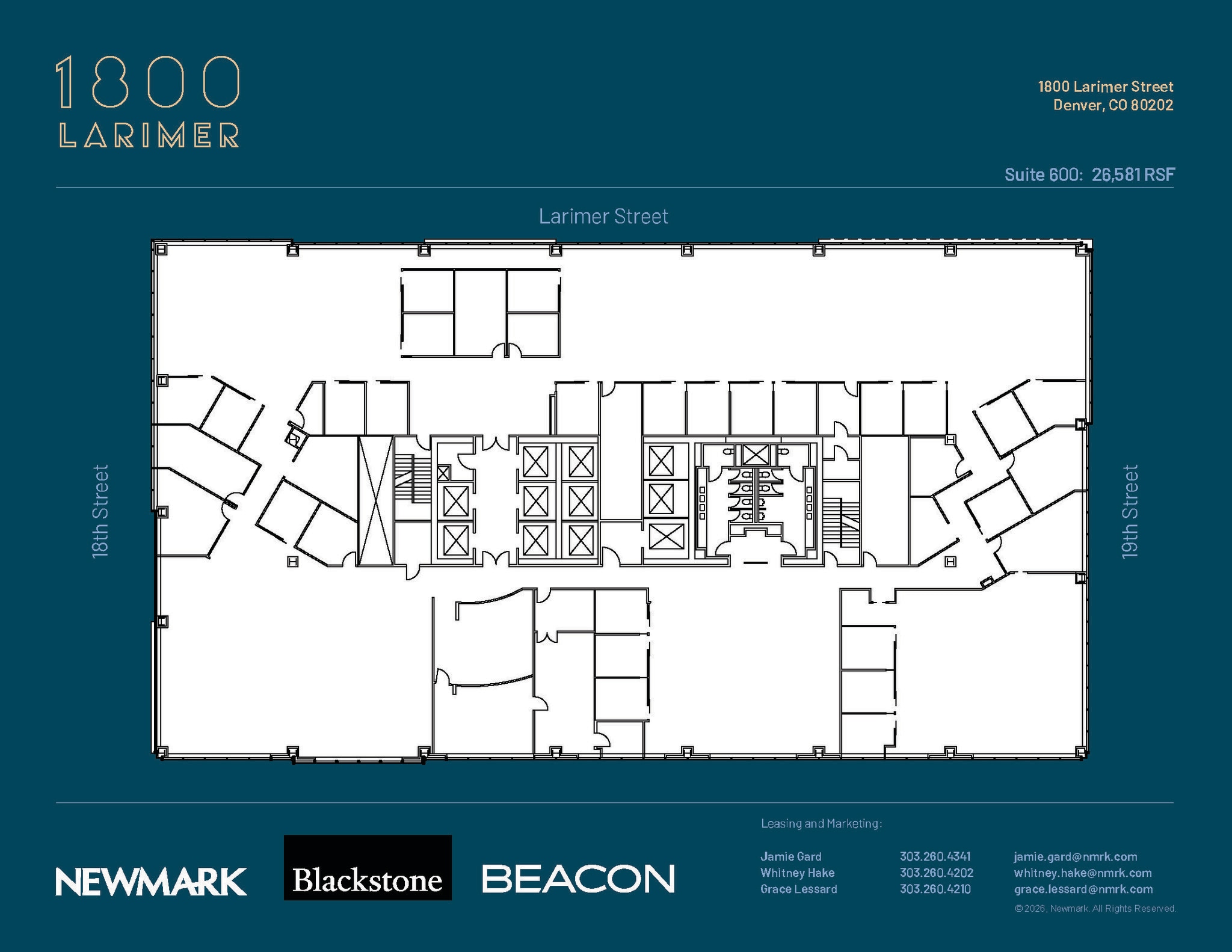 1800 Larimer St, Denver, CO à louer Plan d’étage– Image 1 sur 1
