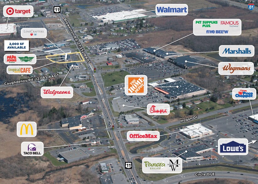 7985-8001 Brewerton Rd, Cicero, NY à louer - Aérien – Image 2 sur 4