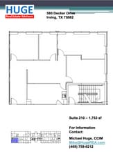 580 Decker Dr, Irving, TX à louer Plan d’étage– Image 1 sur 1