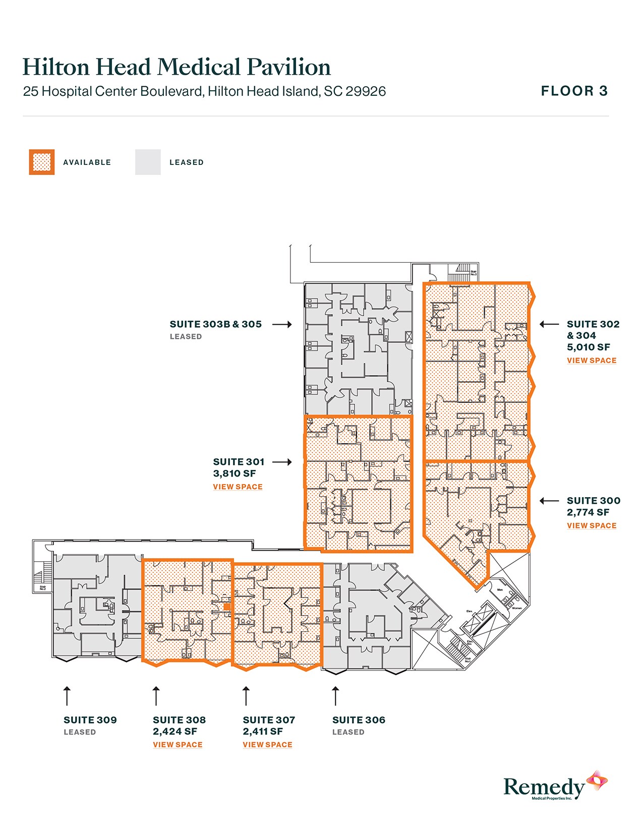 25 Hospital Center Blvd, Hilton Head, SC à louer Plan d’étage– Image 1 sur 2