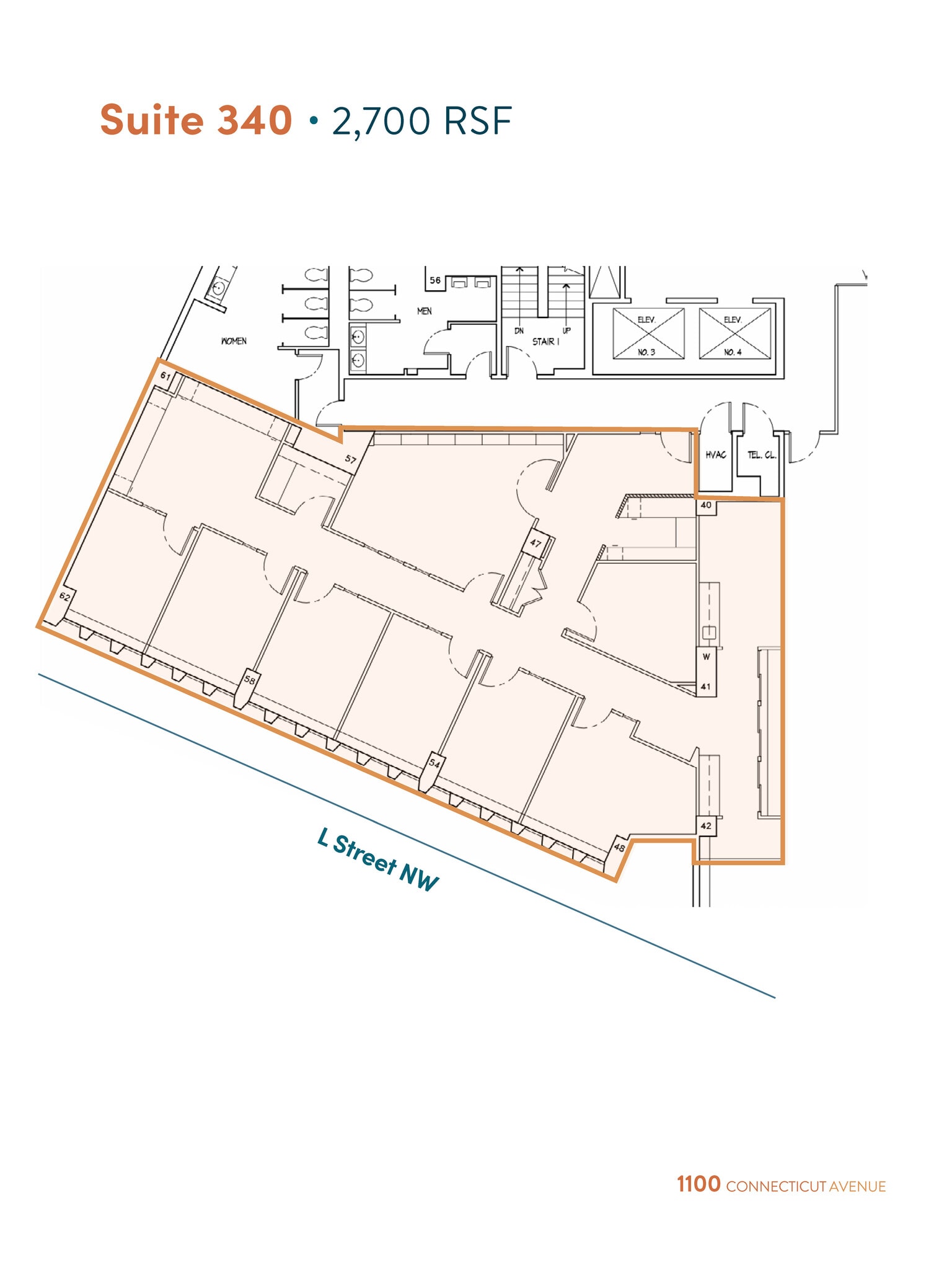 1100 Connecticut Ave NW, Washington, DC à louer Plan d’étage– Image 1 sur 9