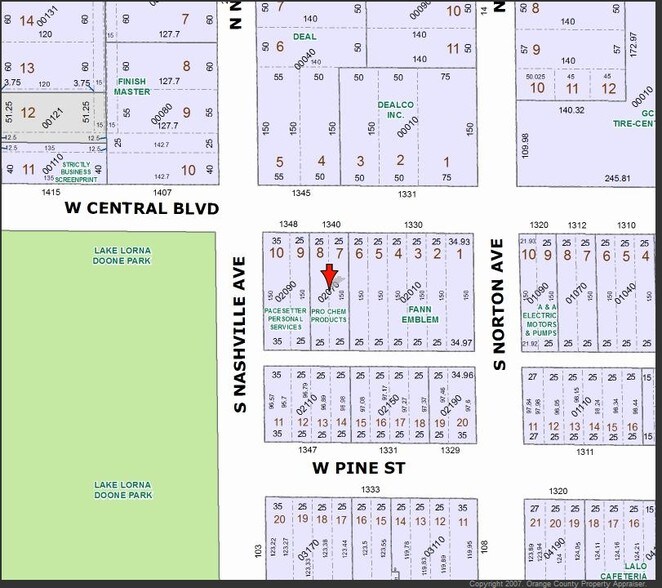 1340 W Central Blvd, Orlando, FL à vendre - Plan cadastral – Image 2 sur 11