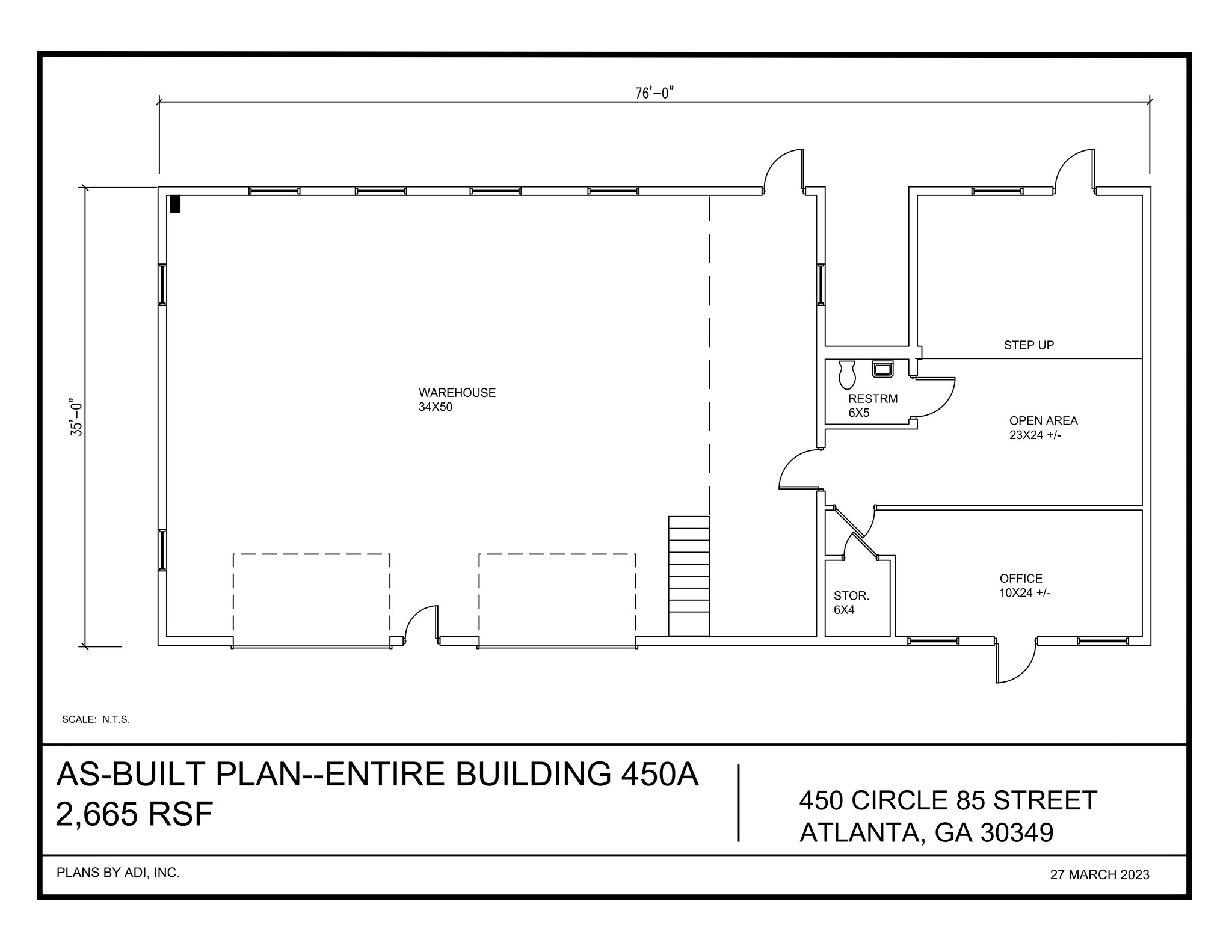 458 85 Cir, Atlanta, GA à louer Plan de site– Image 1 sur 1