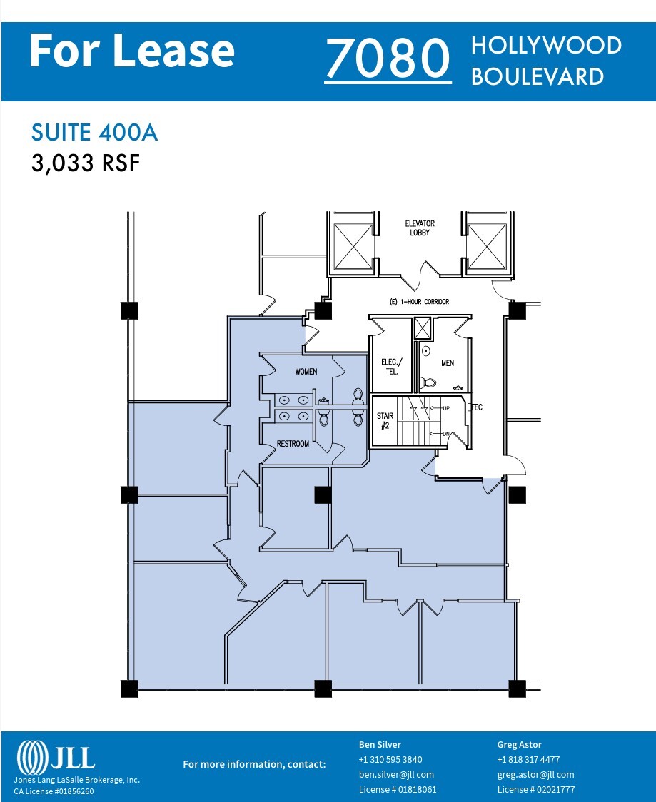 7080 Hollywood Blvd, Los Angeles, CA à louer Plan d’étage– Image 1 sur 1