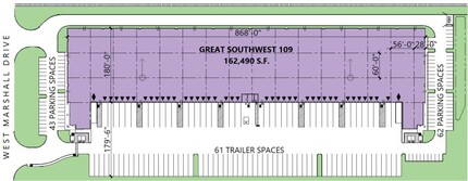 2400 W Marshall Dr, Grand Prairie, TX à louer Plan d’étage– Image 1 sur 1