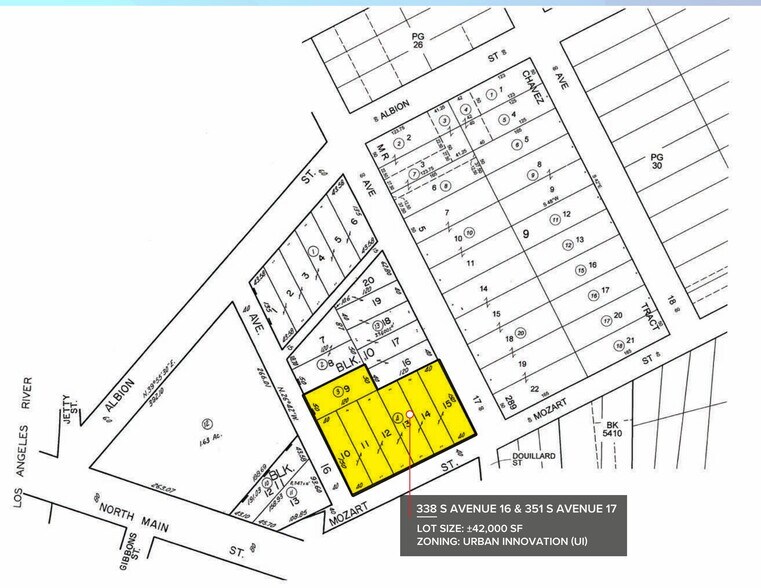 351 S Ave 17 & 338 S Ave 16 Portfolio portefeuille de 2 biens à vendre sur LoopNet.fr - Plan cadastral – Image 2 sur 2