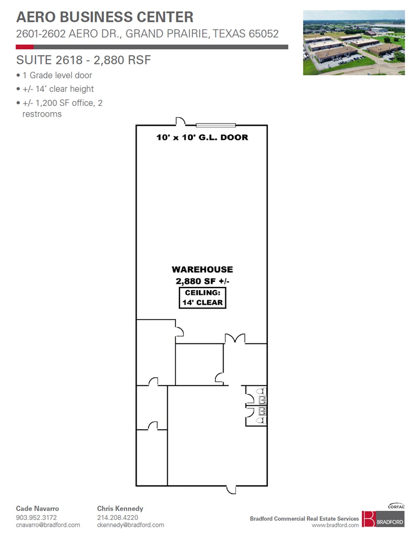 2601-2621 Aero Dr, Grand Prairie, TX à louer Plan d’étage– Image 1 sur 1