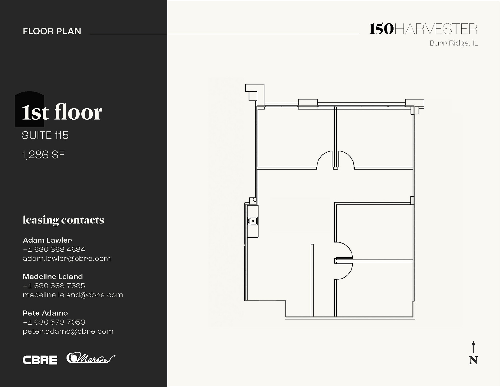 150 Harvester Dr, Burr Ridge, IL à louer Plan d’étage– Image 1 sur 1