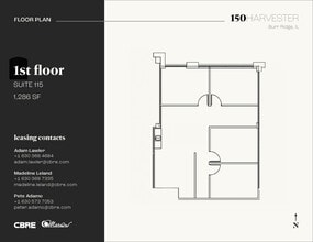 150 Harvester Dr, Burr Ridge, IL à louer Plan d’étage– Image 1 sur 1