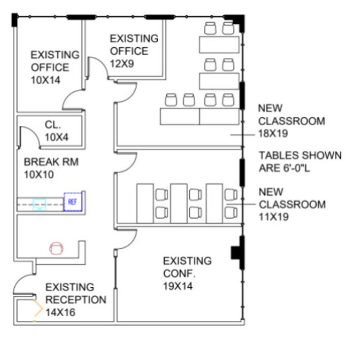 695 Mansell Rd, Roswell, GA à louer Plan d’étage– Image 1 sur 1