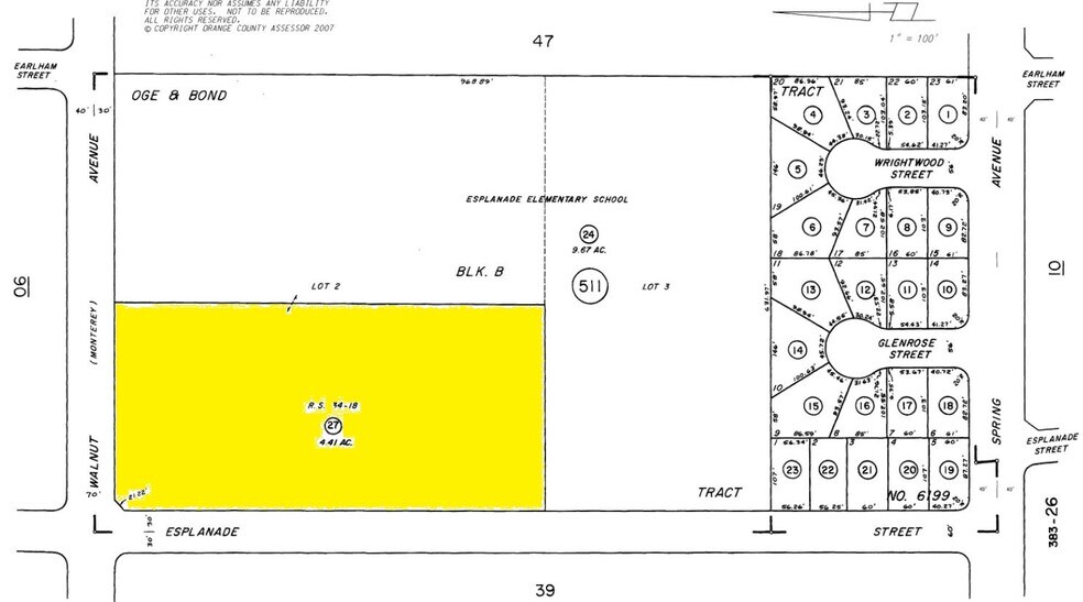 4100 E Walnut Ave, Orange, CA à vendre - Plan cadastral – Image 2 sur 7