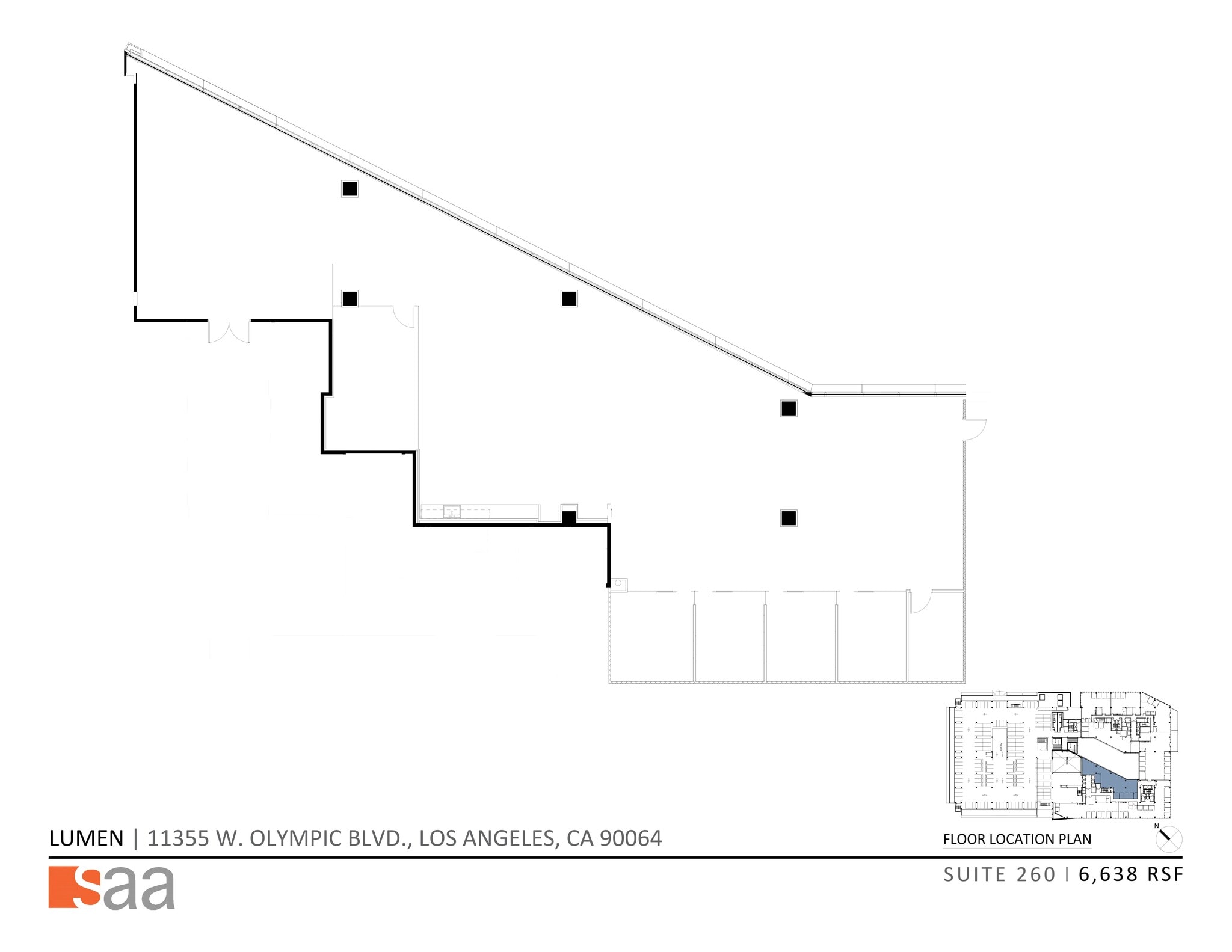 11355 W Olympic Blvd, Los Angeles, CA à louer Plan de site– Image 1 sur 5