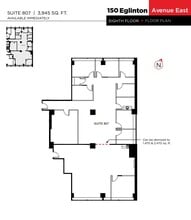 150 Eglinton Ave E, Toronto, ON à louer Plan d’étage– Image 1 sur 1