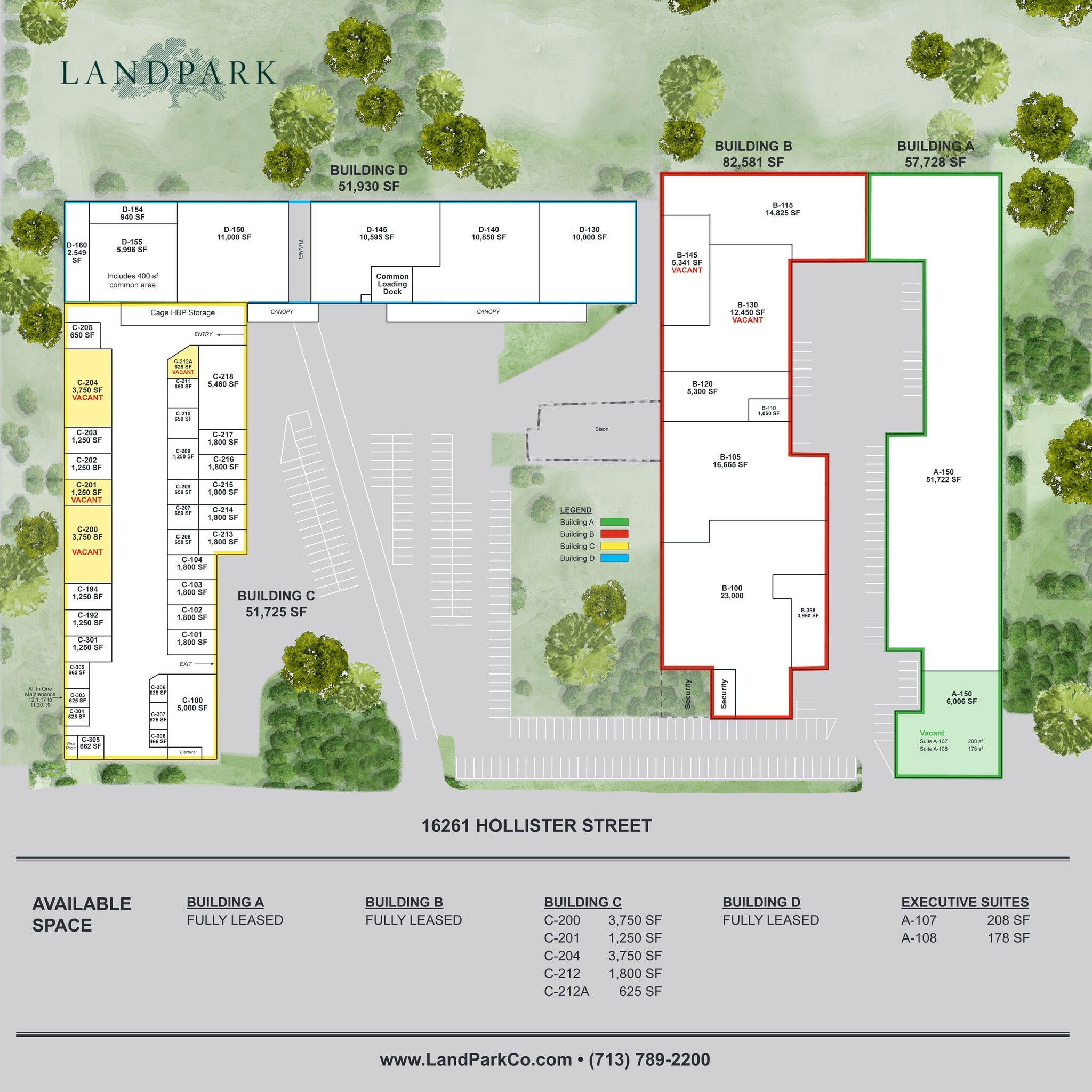 16261 Hollister St, Houston, TX à louer Plan de site– Image 1 sur 1