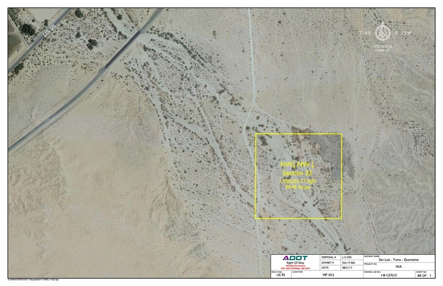 S of U.S. Hwy 95 on the East Side of the Avenue 12, Yuma, AZ à vendre - Photo principale – Image 1 sur 3