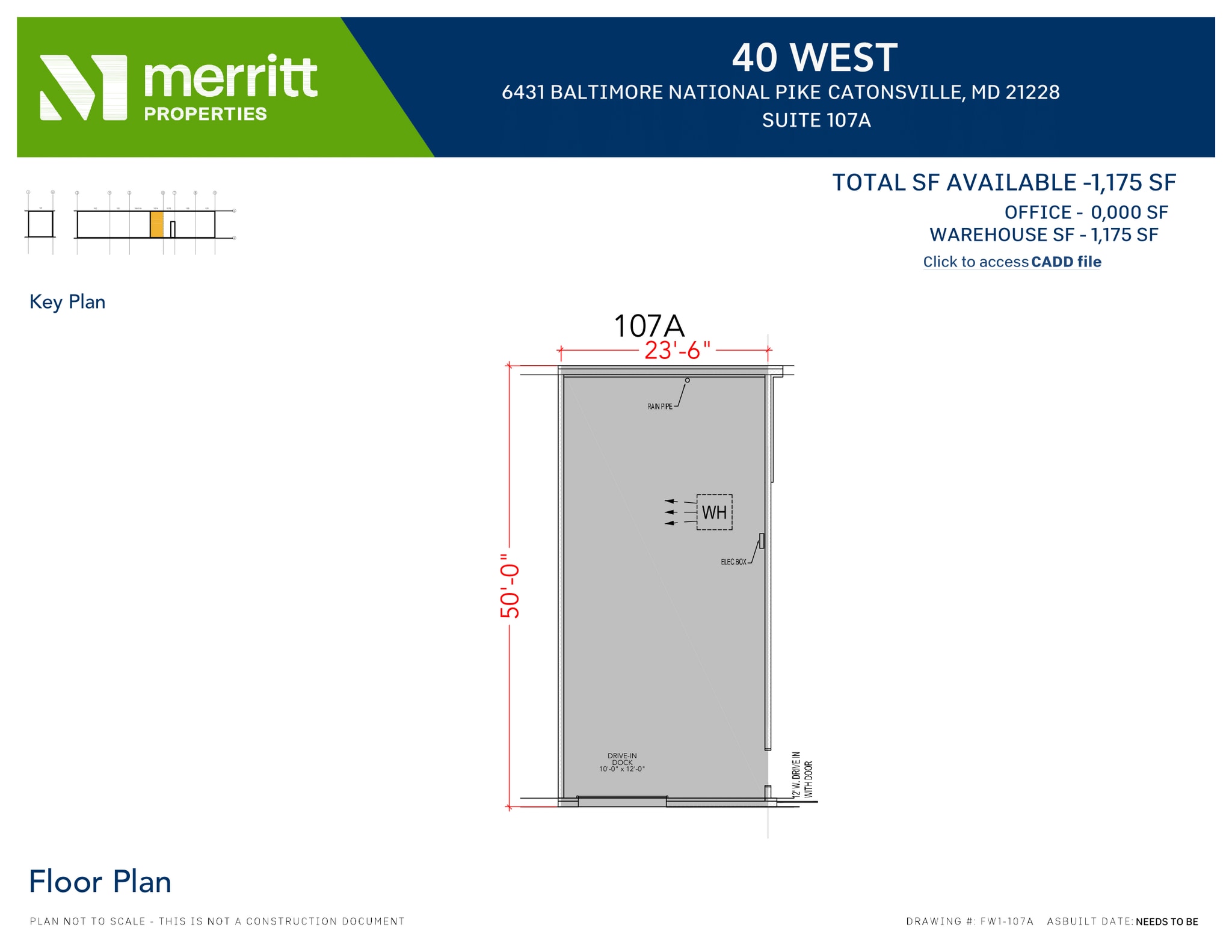 6431 Baltimore National Pike, Baltimore, MD à louer Plan d’étage– Image 1 sur 1