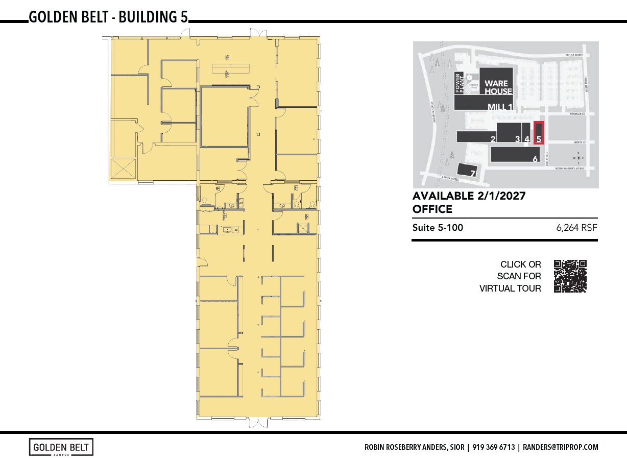 807 E Main St, Durham, NC à louer Plan d’étage– Image 1 sur 2