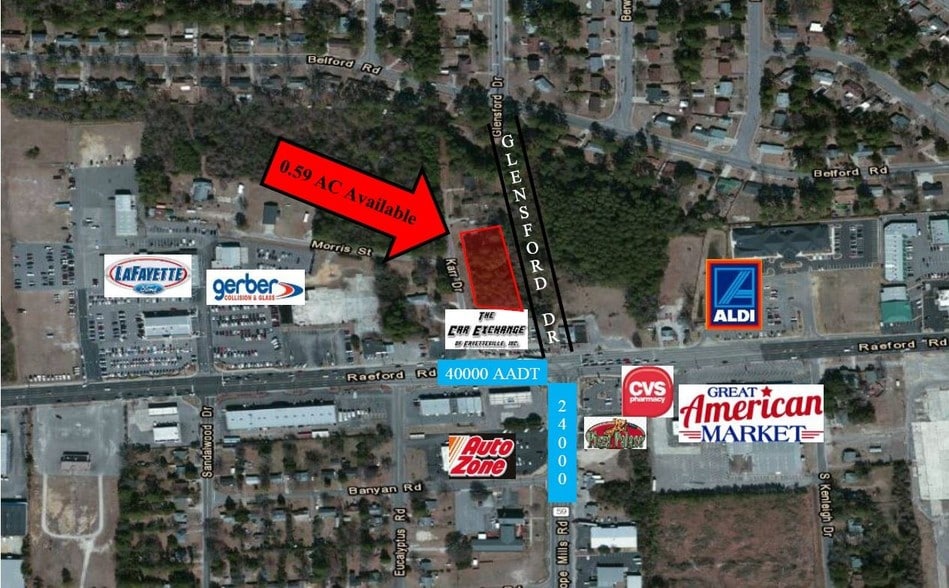 903-905 Karr Dr, Fayetteville, NC à vendre - Aérien – Image 1 sur 5