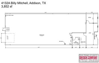 4124-4140 Billy Mitchell, Addison, TX à louer Plan d’étage– Image 1 sur 2