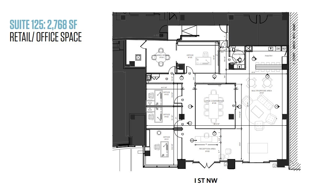 1725 I St NW, Washington, DC à louer Plan d’étage– Image 1 sur 1