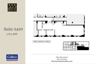 333 N Michigan Ave, Chicago, IL à louer Plan d’étage– Image 1 sur 1