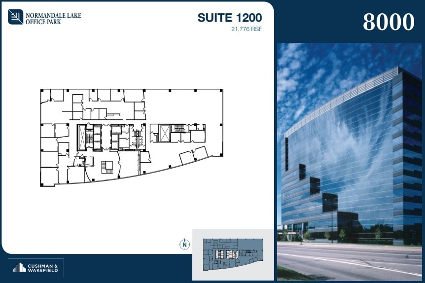 8000-8500 Normandale Lake Blvd, Bloomington, MN à louer Plan d’étage– Image 1 sur 2