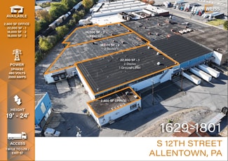 Plus de détails pour 1629-1915 S 12th St, Allentown, PA - Bureau/Local commercial, Industriel/Logistique à louer