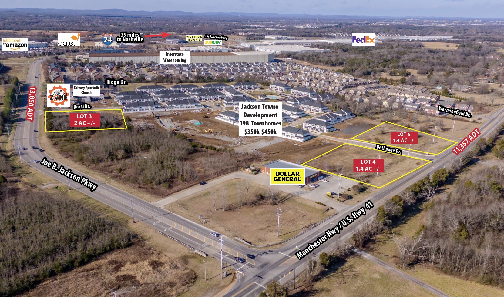 0 Joe B Jackson Pky, Murfreesboro, TN à vendre Aérien– Image 1 sur 2