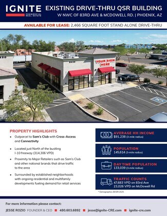 Plus de détails pour 8430 W McDowell Rd, Phoenix, AZ - Local commercial à louer