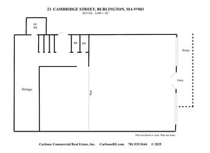 23 Cambridge St, Burlington, MA à louer Plan d’étage– Image 2 sur 9