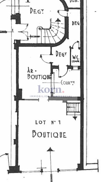 Local commercial dans Paris à louer - Plan d’étage – Image 2 sur 3