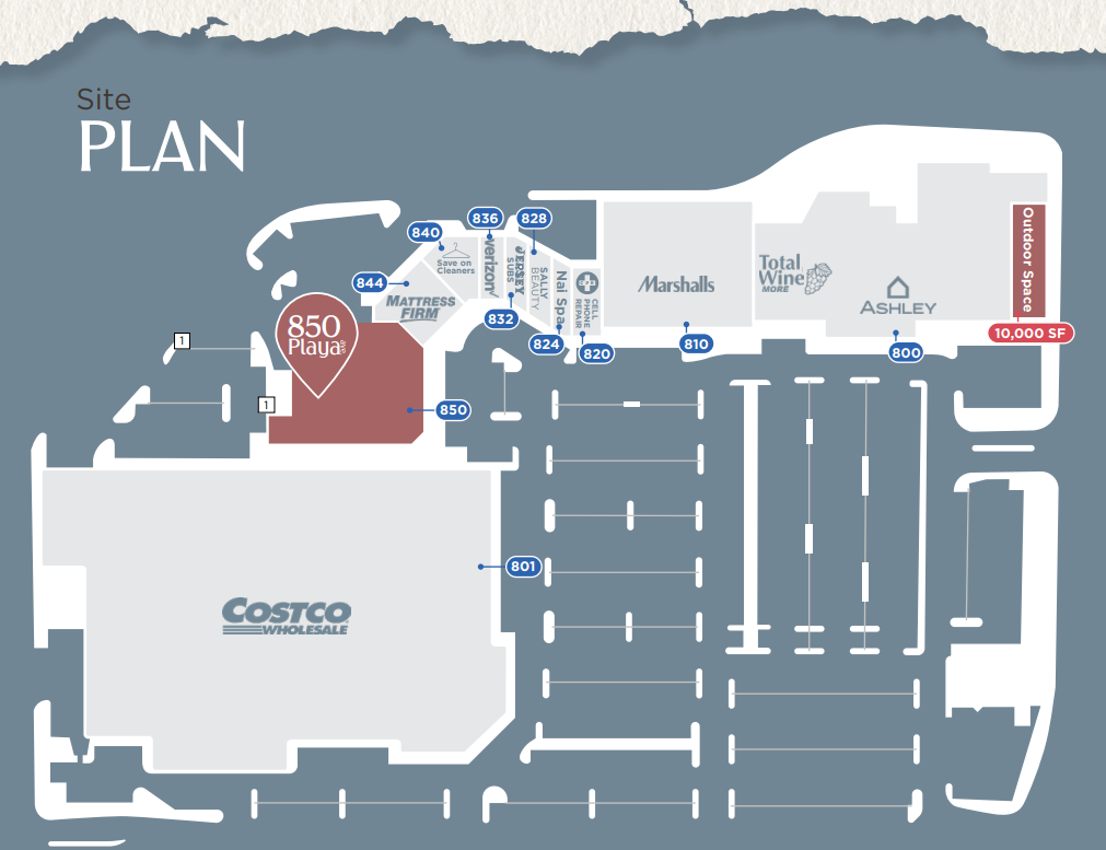800-990 Playa Ave, Seaside, CA à louer Plan de site– Image 1 sur 2
