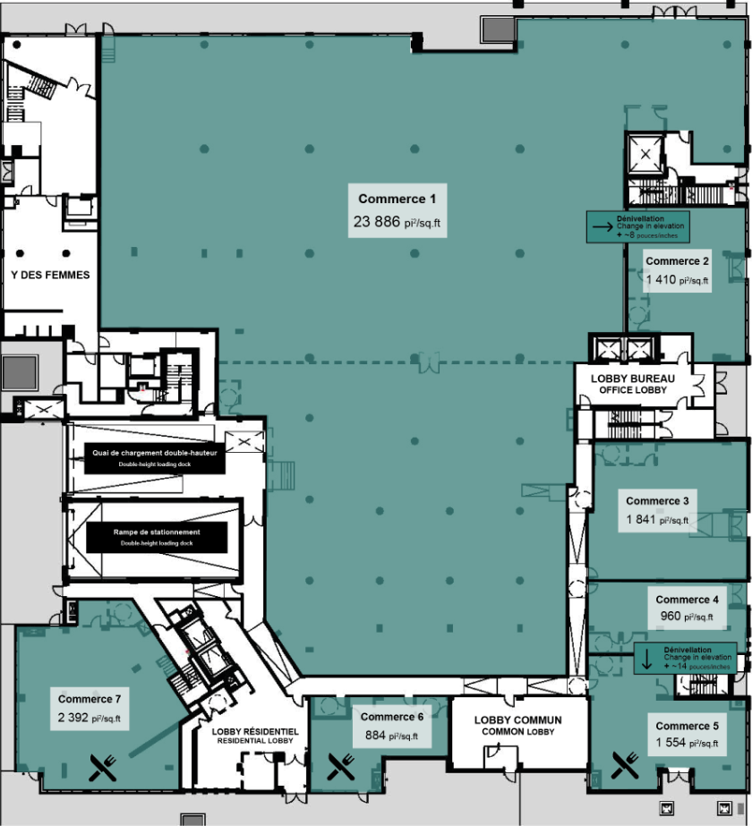 2101 Rue Sainte-Catherine E, Montréal, QC à louer Plan d’étage– Image 1 sur 1
