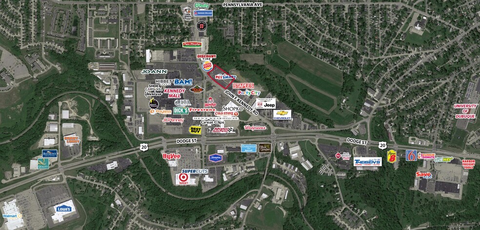 1300 John F. Kennedy Rd, Dubuque, IA à louer - Aérien – Image 2 sur 3