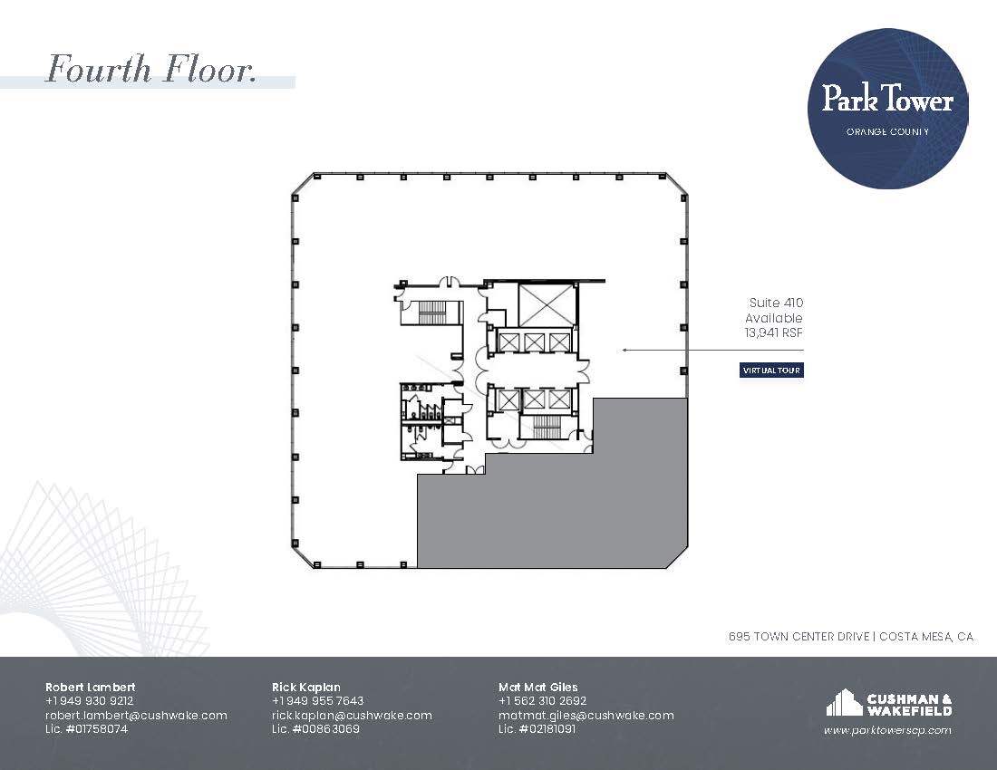 650 Town Center Dr, Costa Mesa, CA à louer Plan d’étage– Image 1 sur 1