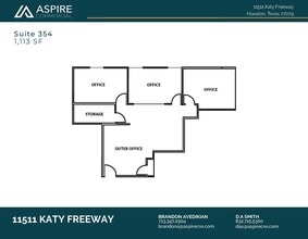 11511 Katy Fwy, Houston, TX à louer Plan d’étage– Image 1 sur 1