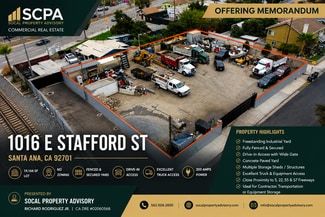 Plus de détails pour 1016 E Stafford St, Santa Ana, CA - Terrain à louer