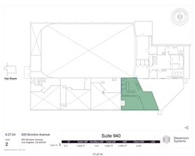 920-940 Broxton Ave, Los Angeles, CA à louer Plan de site– Image 2 sur 2