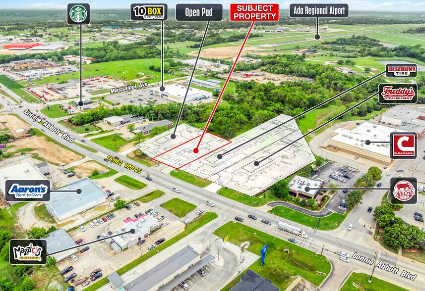 1000 Lonnie Abbott Blvd, Ada, OK à vendre - Aérien – Image 2 sur 5