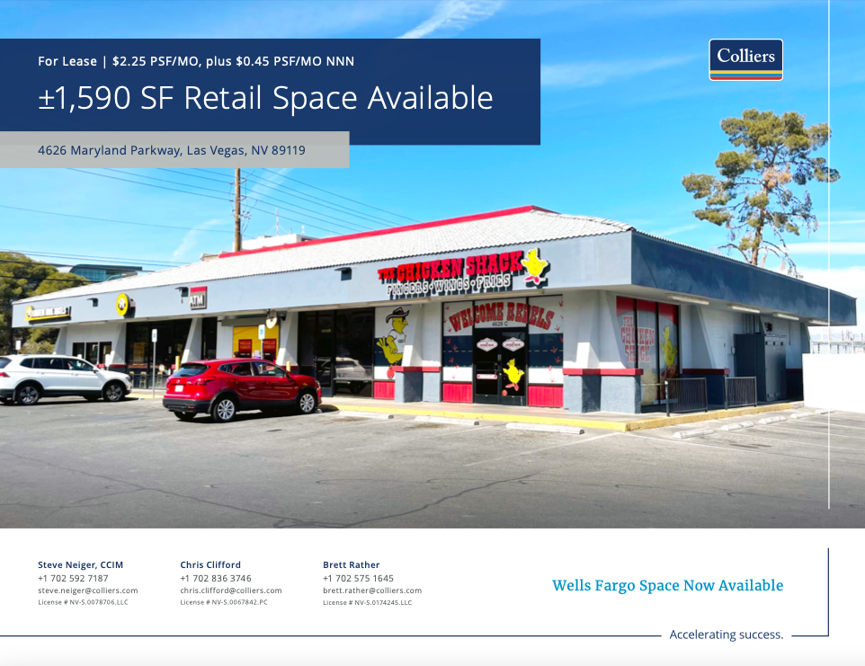 4626-4680 S Maryland Pky, Las Vegas, NV à louer Photo de l’immeuble– Image 1 sur 2