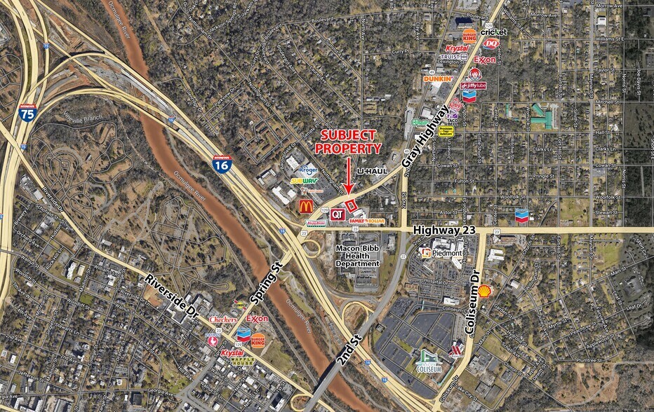 705 Gray Hwy, Macon-Bibb, GA à vendre - Aérien – Image 2 sur 2