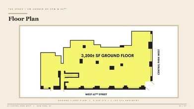 25 Central Park W, New York, NY à louer Plan d’étage– Image 2 sur 2