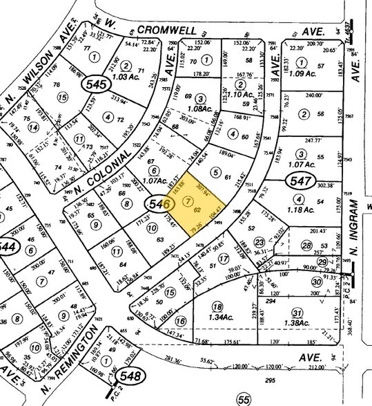 7491 N Remington Ave, Fresno, CA à louer - Plan cadastral – Image 2 sur 5