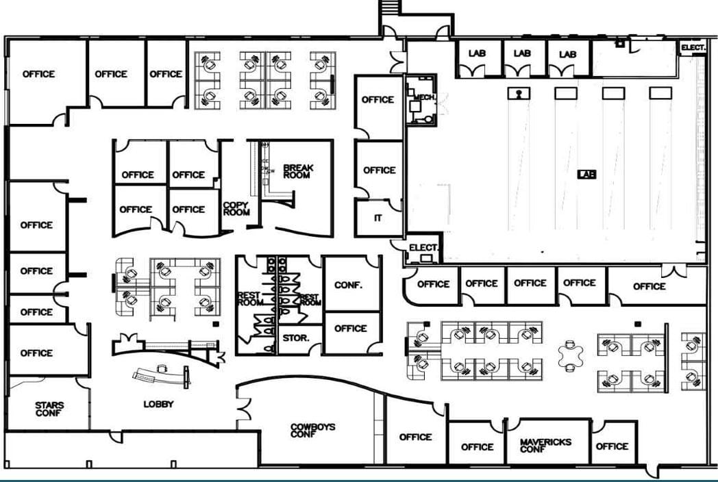 172 Middlesex Tpke, Bedford, MA à louer Plan d’étage– Image 1 sur 2