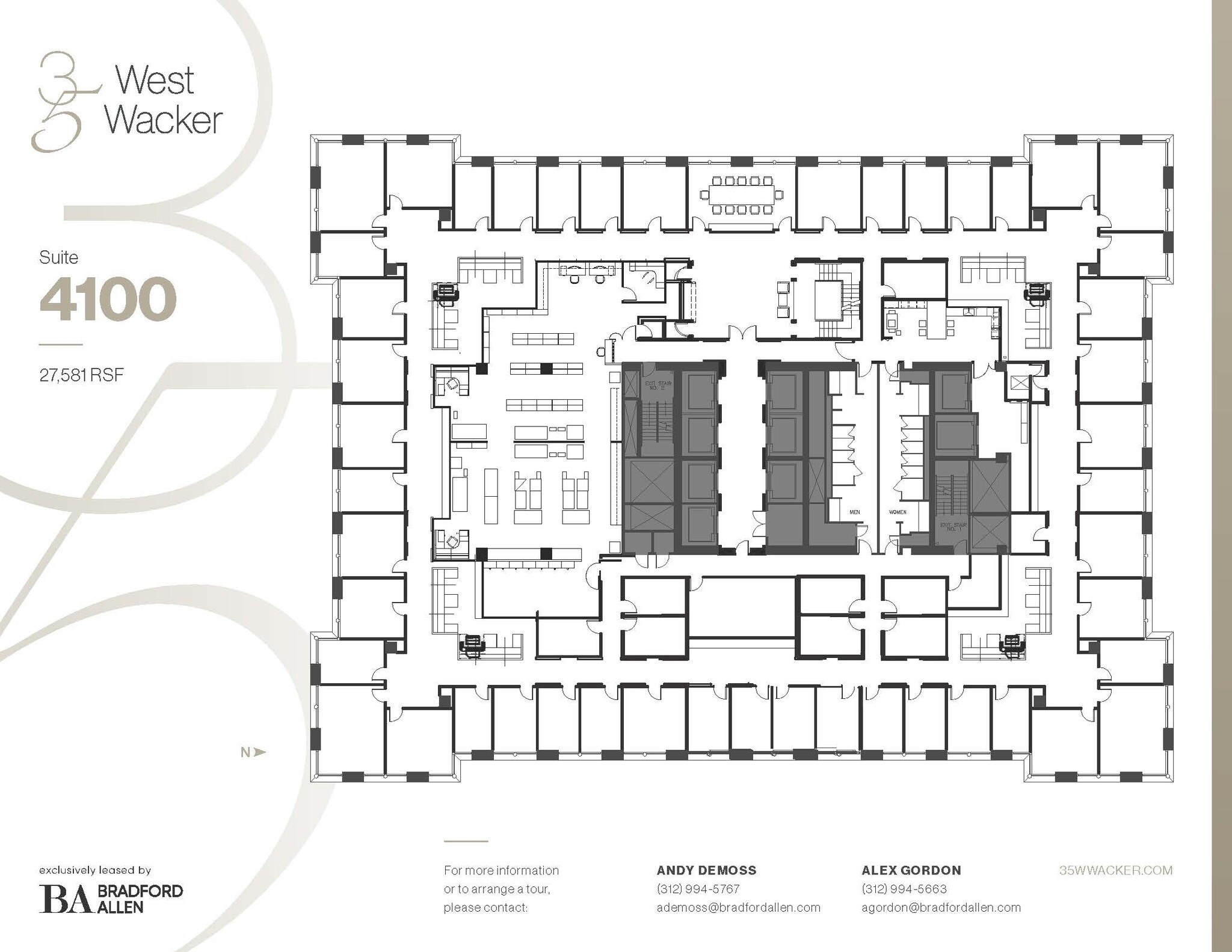 35 W Wacker Dr, Chicago, IL à louer Plan d’étage– Image 1 sur 4