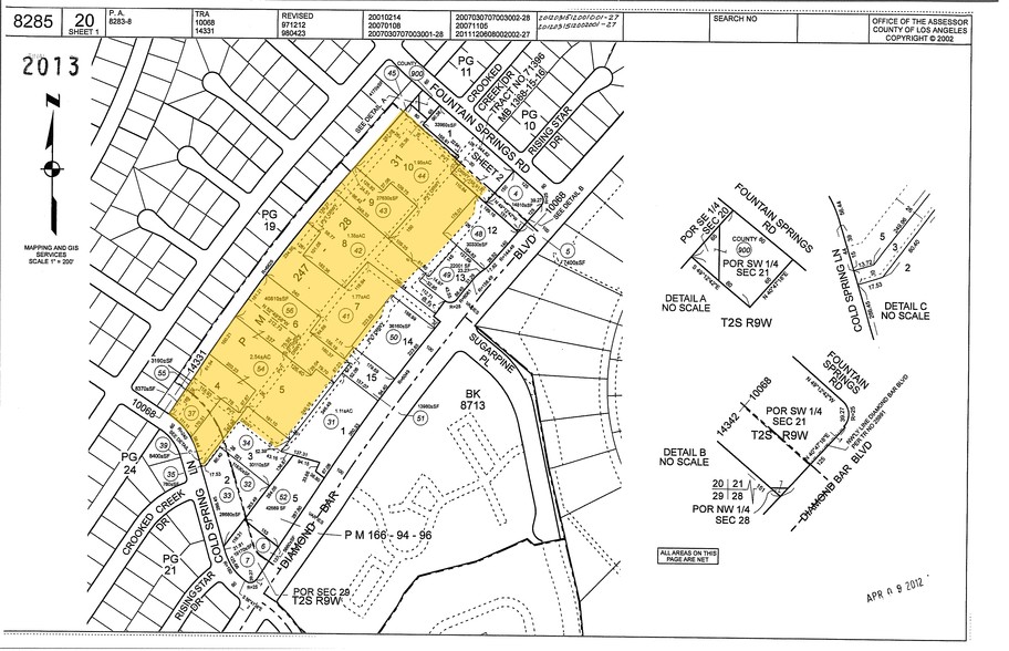 2763-2809 S Diamond Bar Blvd, Diamond Bar, CA à louer - Plan cadastral – Image 2 sur 5