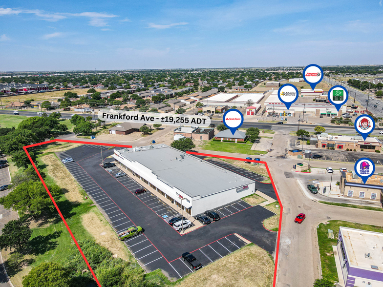411-419 Frankford Ave, Lubbock, TX à louer - Aérien – Image 1 sur 4